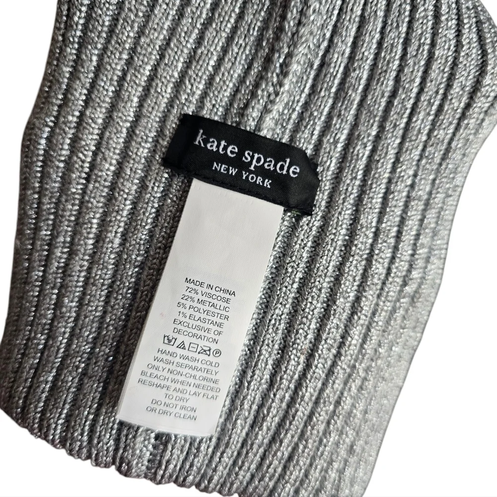 🔥Kate Spade Metallic Sam Label Beanie